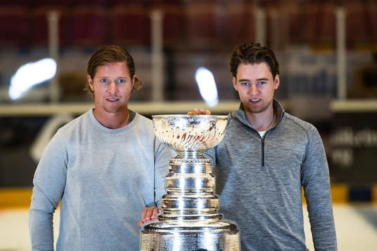 Washington Capitals Nicklas Bäckström och Christian Djoos