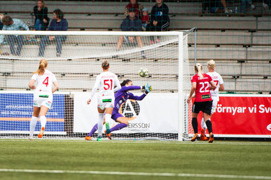 Rosengårds målvakt Zecira Musovic räddar skott