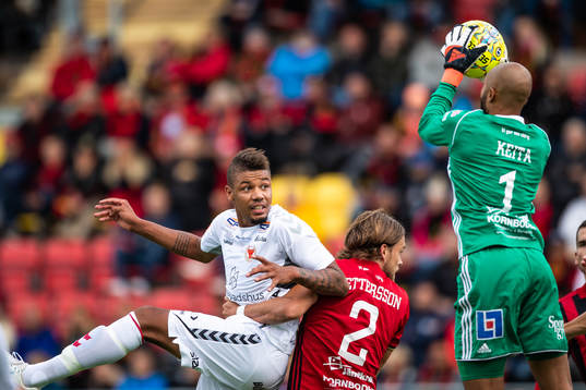 Kalmars Mikael Dyrestam  och Östersunds Tom Pettersson och