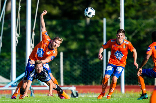 Oddbjørn Lie of Aalesund and Stefan Alexander Dinessen