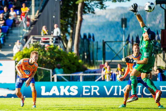 Ståle Steen Sæthre of Aalesund scores the 1-3 goal
