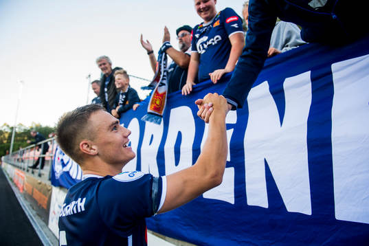 Markus Nakkim of Viking celebrates