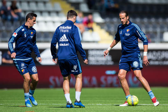Djurgårdens Haris Radetinac och Jonas Olsson