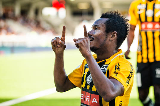 Häckens Nasiru Mohammed jublar