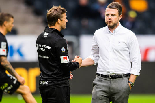 Elfsborgs Anders Svensson och manager Jimmy Thelin