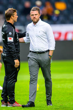Elfsborgs  Anders Svensson och manager Jimmy Thelin före