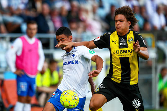 Norrköpings Ian Smith och Hammarbys Neto Borges