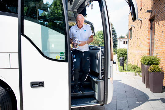 Head coach Uwe Rösler of Malmö FF arrives at the hotel