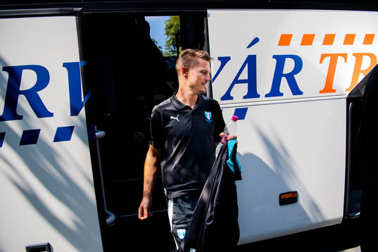Markus Rosenberg of Malmö FF arrives at the hotel