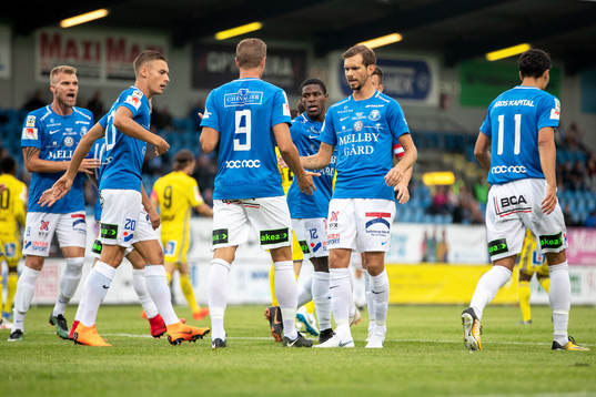 Trelleborgs Marcus Pode jublar med lagkamrater