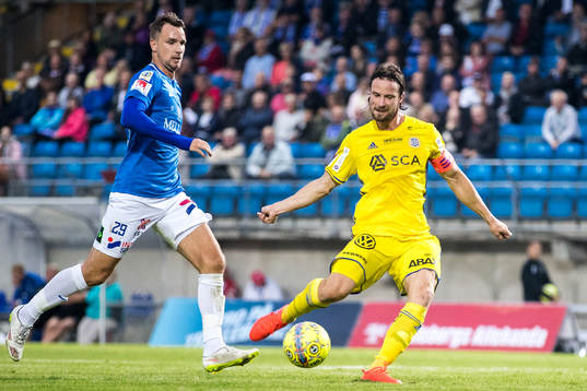 Trelleborgs Jasmin Sudic och Sundsvalls Linus Hallenius
