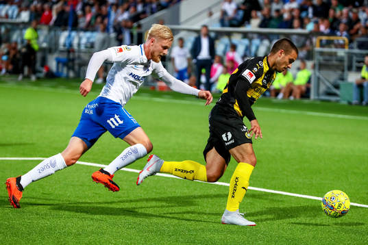 Norrköpings Kalle Holmberg och Hammarbys Vladimir Rodic