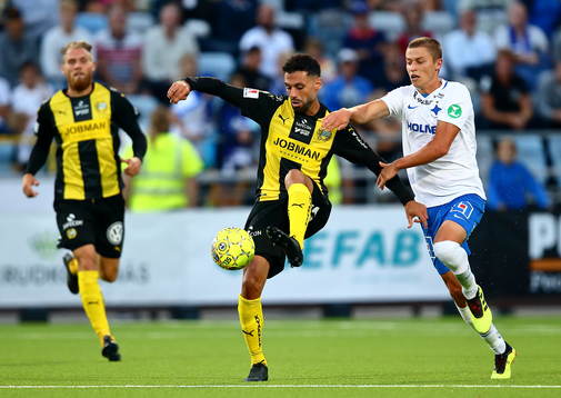 Hammarbys Jiloan Hamad och Norrköpings Simon Thern
