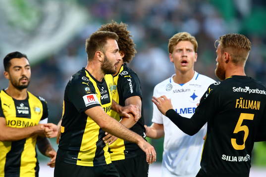 Hammarbys Muamer Tankovic reagerar