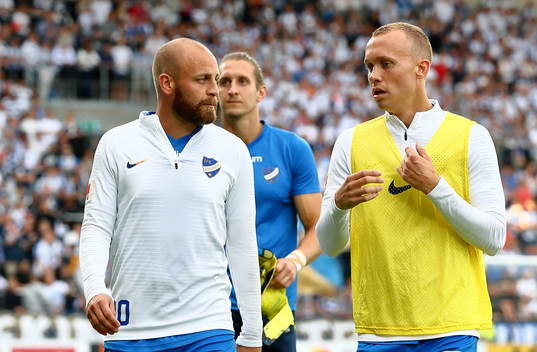 Norrköpings Daniel Sjölund och Gudmundur Thorarinsson