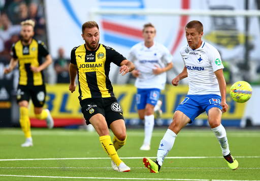 Hammarbys Muamer Tankovic och Norrköpings Simon Thern