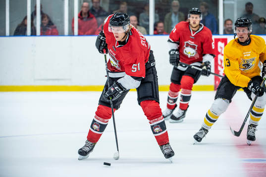 Malmö Redhawks Emil Sylvegård mot Panterns William Haag