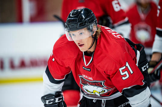 Malmö Redhawks Emil Sylvegård deppar