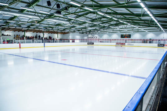 Limhamns ishall innan träningsmatchen i ishockey mellan
