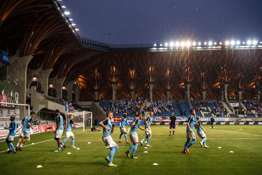 Players  of Malmö FF prior the UEFA Champions League
