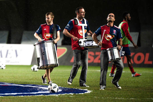 Drummers prior the UEFA Champions League qualifying match