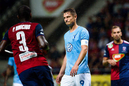 Markus Rosenberg of Malmö FF looks dejected