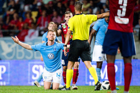 Anders Christiansen of Malmö FF reacts