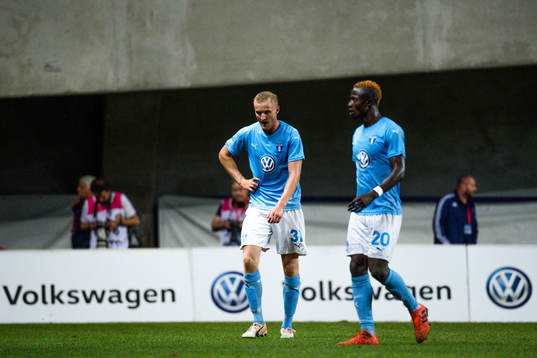 Franz Brorsson and Bonke Innocent of Malmö FF