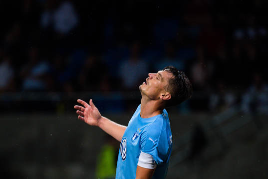 Markus Rosenberg of Malmö FF looks dejected