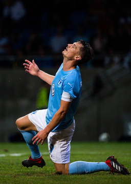 Markus Rosenberg of Malmö FF looks dejected