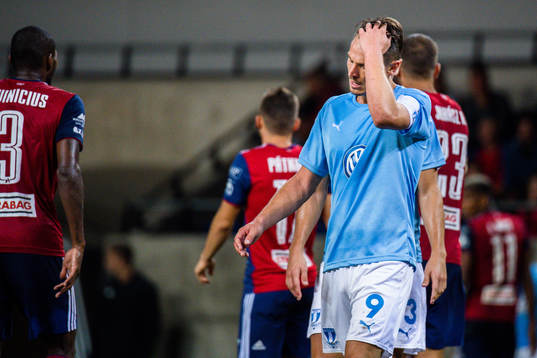 Markus Rosenberg of Malmö FF looks dejected