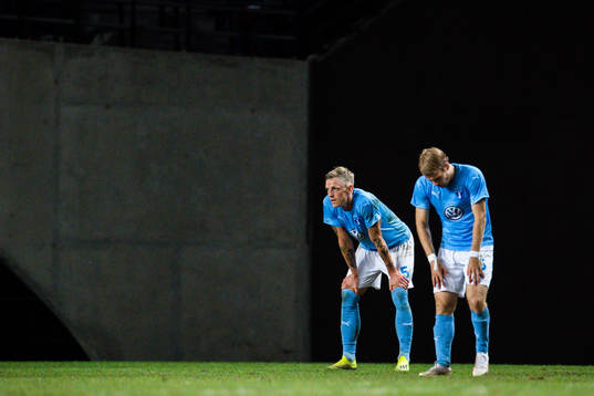 Sören Rieks and Oscar Lewicki  of Malmö FF looks dejected