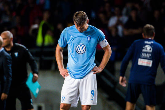 Markus Rosenberg  of Malmö FF looks dejected