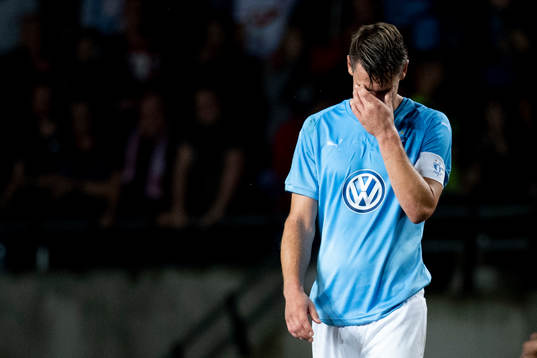 Markus Rosenberg of Malmö FF looks dejected