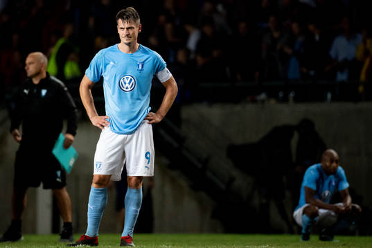 Markus Rosenberg of Malmö FF looks dejected