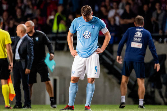 Markus Rosenberg of Malmö FF looks dejected