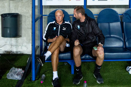 Head coach Uwe Rösler and assistant coach Andreas Georgson