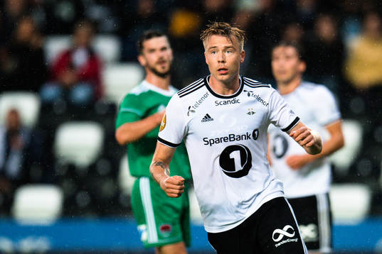 Alexander Søderlund of Rosenborg celebrates the 2-0 goal