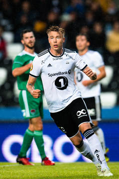 Alexander Søderlund of Rosenborg celebrates the 2-0 goal