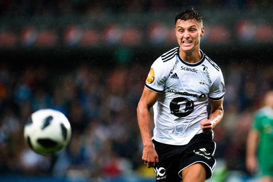 Jonathan Levi of Rosenborg in the Europa League