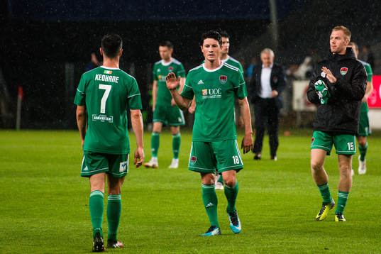 Ronan Coughlan of Cork City looks dejected
