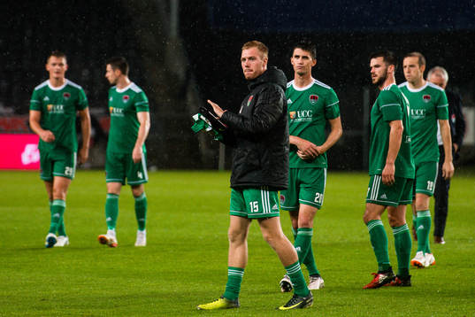 Shane Daly-Bütz of Cork City looks dejected