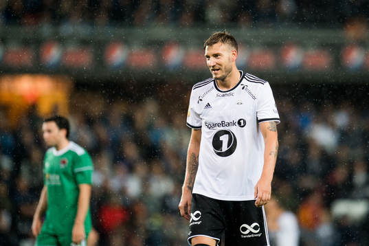 Nicklas Bendtner of Rosenborg in the Europa League