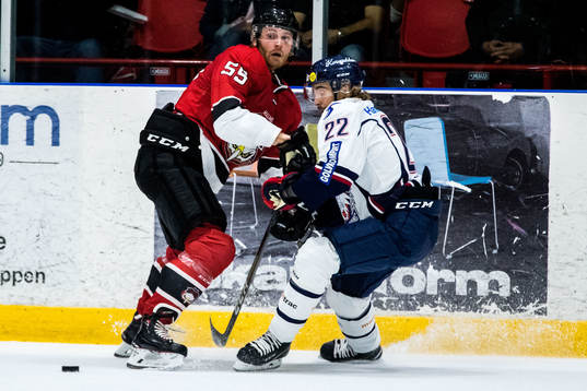 Malmö Redhawks Anton Mylläri och Linköpings Adam Brodecki