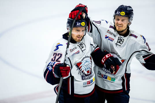 Linköpings Lukas Bengtsson jublar
