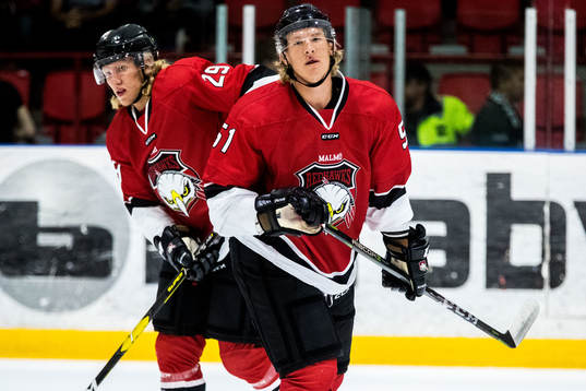 Malmö Redhawks Marcus Sylvegård och Emil Sylvegård
