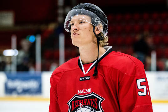 Malmö Redhawks Emil Sylvegård deppar