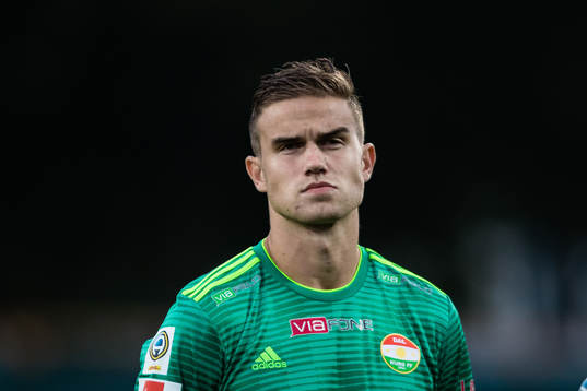 Dalkurds Eero Markkanen innan fotbollsmatchen i Allsvenskan