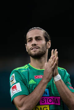 Dalkurds Alex De John innan fotbollsmatchen i Allsvenskan