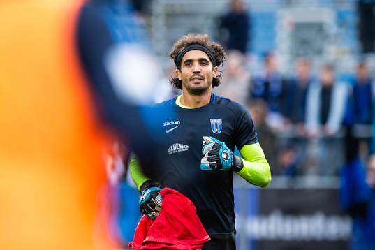 Sirius Karim Fegrouch innan fotbollsmatchen i Allsvenskan